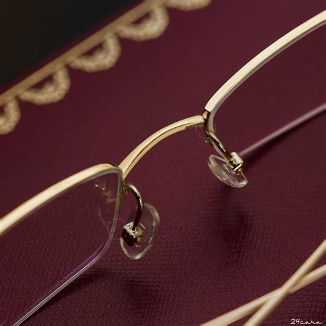 cartier solid gold eyeglasses.